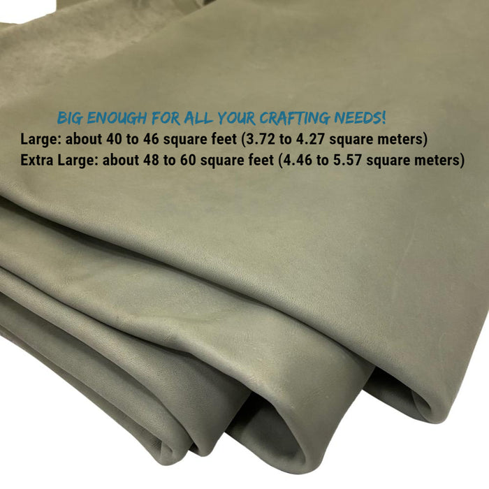 Cream Upholstery Leather - Large Full Hides - Extra Large Full Hides - Cowhide Die Cut Squares