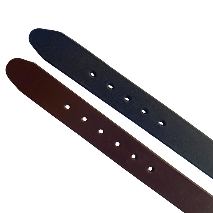 Finished Leather Dress Belts - Black - Brown