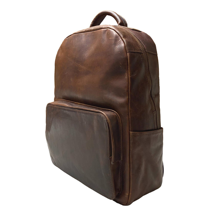 Brown Leather Backpack for Men and Women - Quality Travel, Work, or School Bag