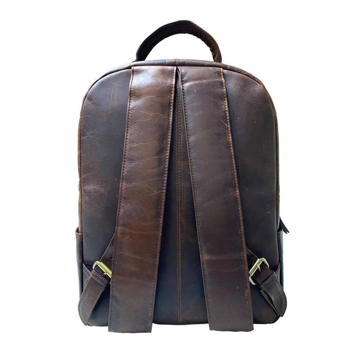 Brown Leather Backpack for Men and Women - Quality Travel, Work, or School Bag