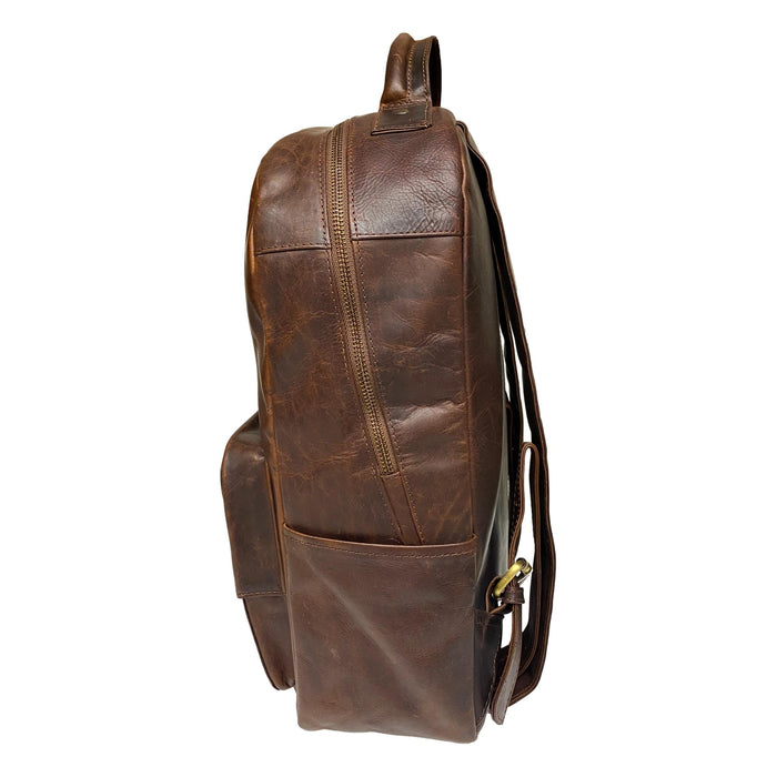 Brown Leather Backpack for Men and Women - Quality Travel, Work, or School Bag