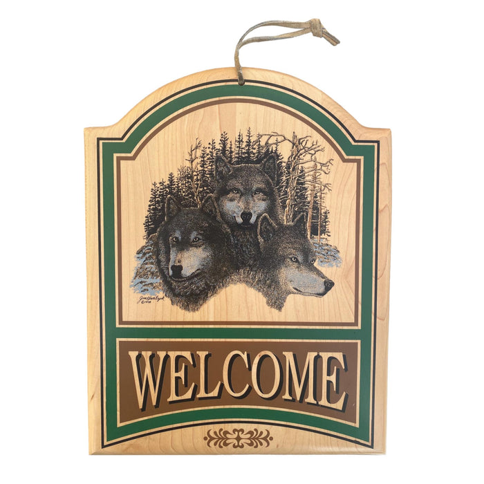 Wolf Welcome Sign - Hardwood Home Decor
