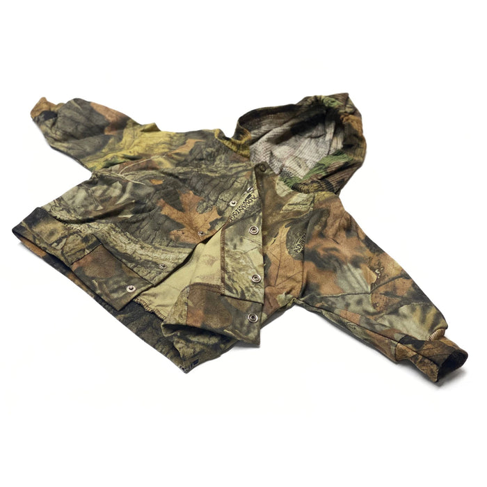 Baby Hooded Camo Bomber Jacket - Realistic Camouflage Pattern Infant Jacket