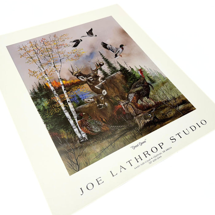 Joe Lathrop "Great Game" Print - Wildlife Artwork