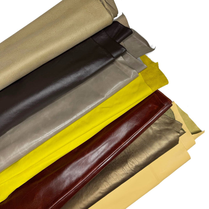 Assorted Full Grain Cowhide Leather Hides - 2-4 oz