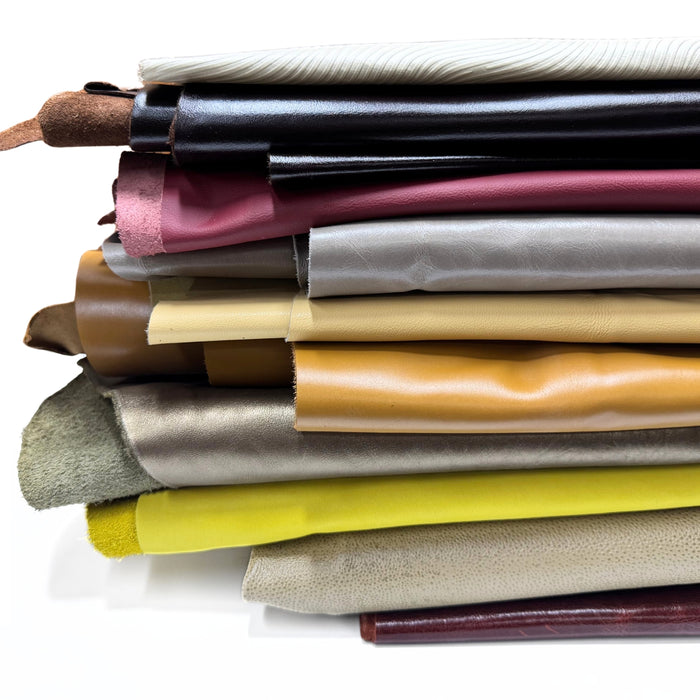 Assorted Full Grain Cowhide Leather Hides - 2-4 oz