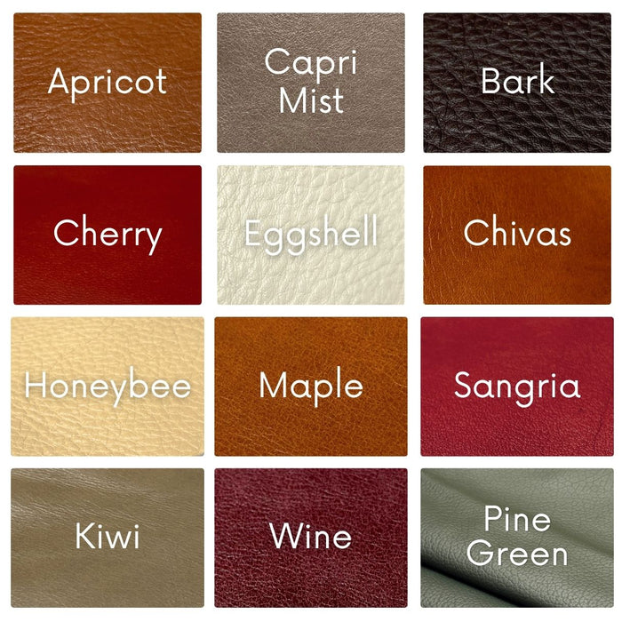 Light Weight Upholstery Leather Hides - 3 oz Cowhide - Quarter Hide - Half Hide - Full Hide - XL Full Hide