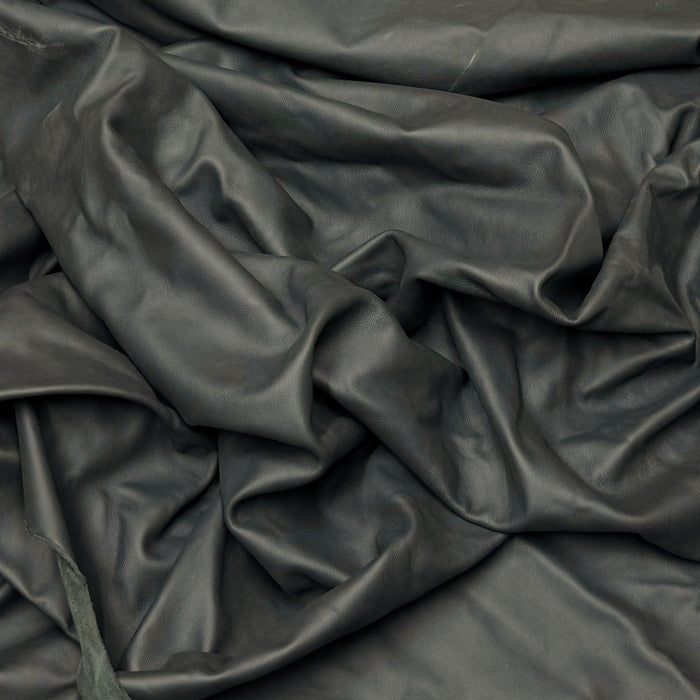 Black Upholstery Leather Hides - B+ Grade - 2-3 oz Cowhide - Large