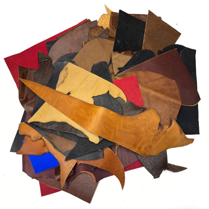 Cowhide Craft Bundles 4-6 oz Leather Pieces 10# Bundle