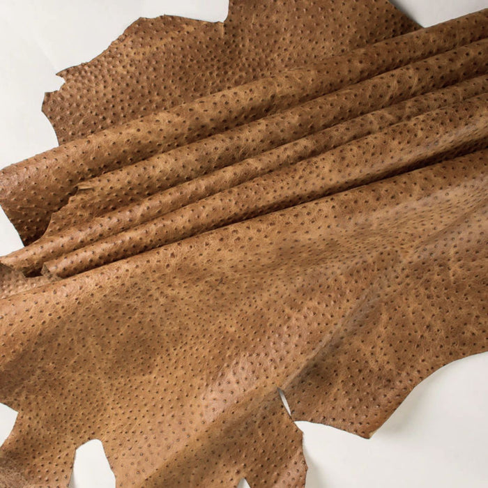 3 oz Premium Ostrich Print - 20-24 sq. ft. Ostrich Print Cowhide