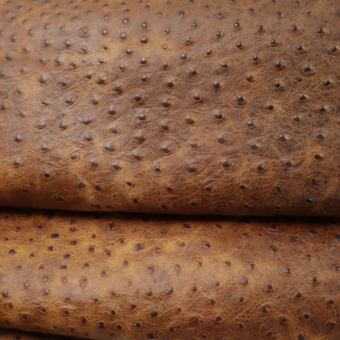3 oz Premium Ostrich Print - 20-24 sq. ft. Ostrich Print Cowhide
