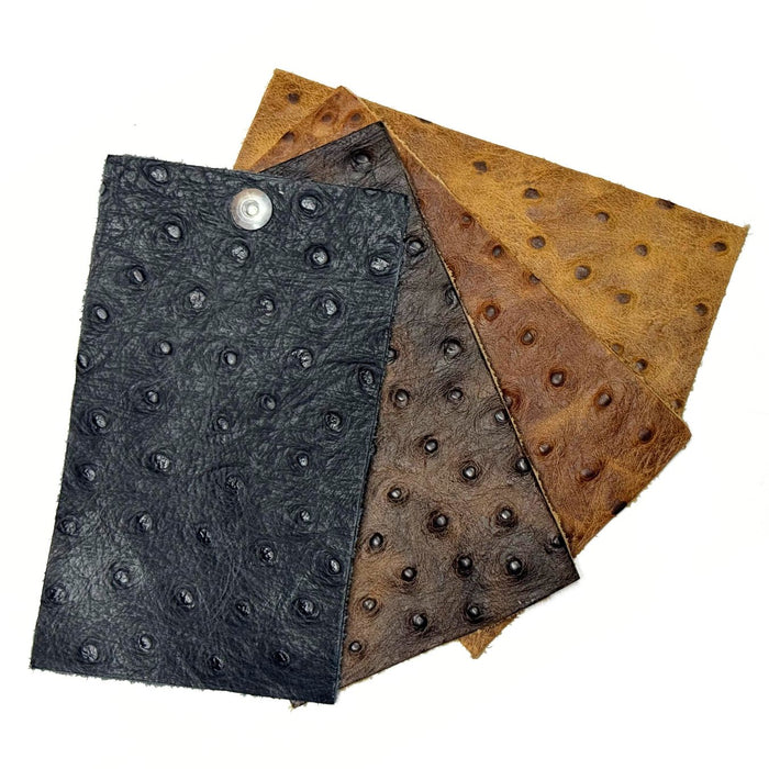 3 oz Premium Ostrich Print - 20-24 sq. ft. Ostrich Print Cowhide