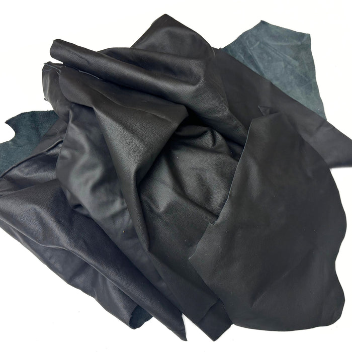 Jumbo Upholstery Pieces 3 oz Cowhide 5 lb Bag - All White or All Black