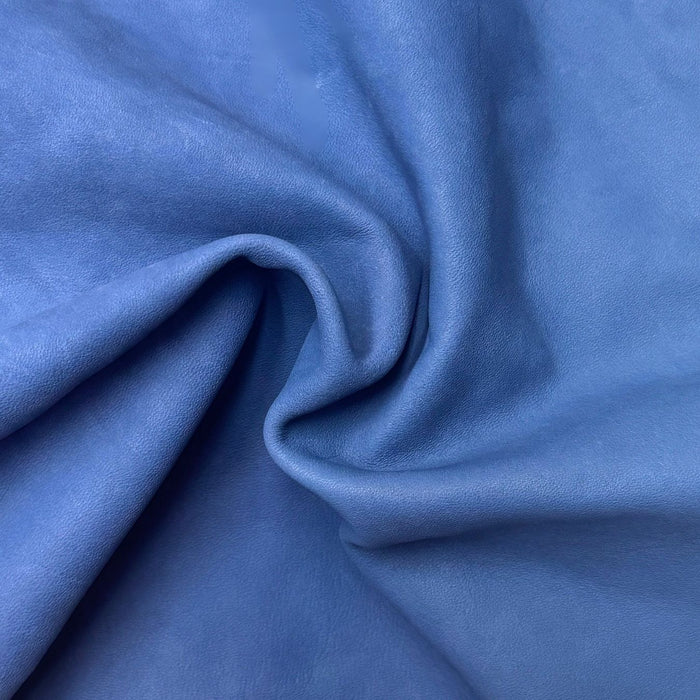 Blue Upholstery Crust Leather - Large Full Hides - Extra Large Full Hides