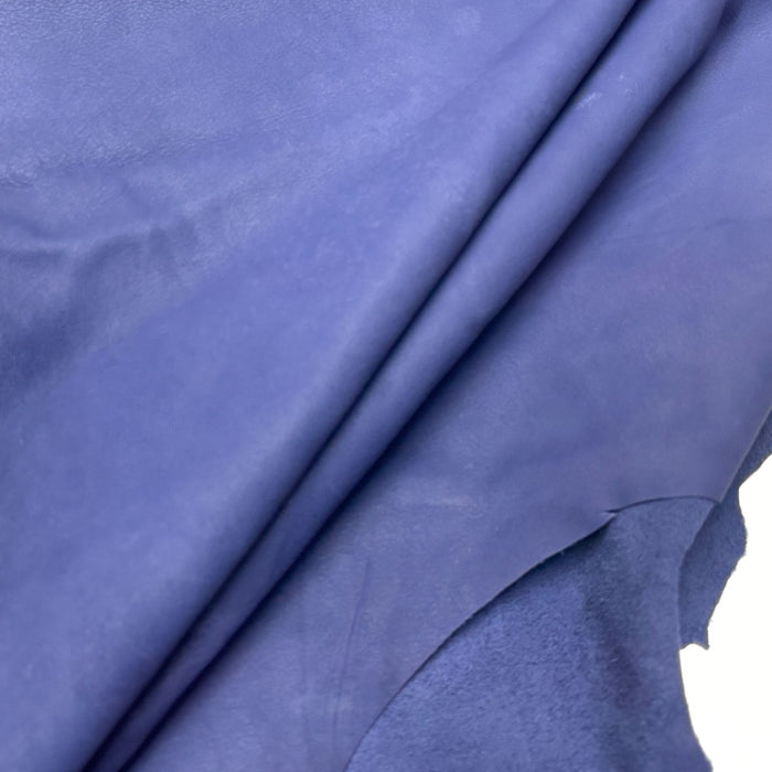 Blue Upholstery Crust Leather - Large Full Hides - Extra Large Full Hides