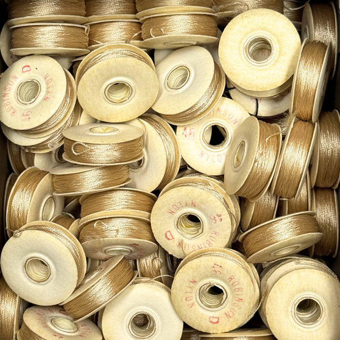 Prewound Sewing Bobbins - White - Brown - Black - Tan - Platinum