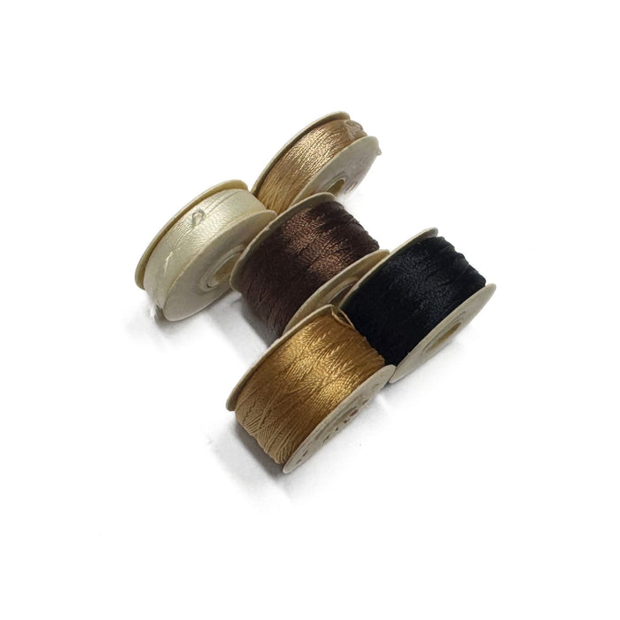 Prewound Sewing Bobbins - White - Brown - Black - Tan - Platinum