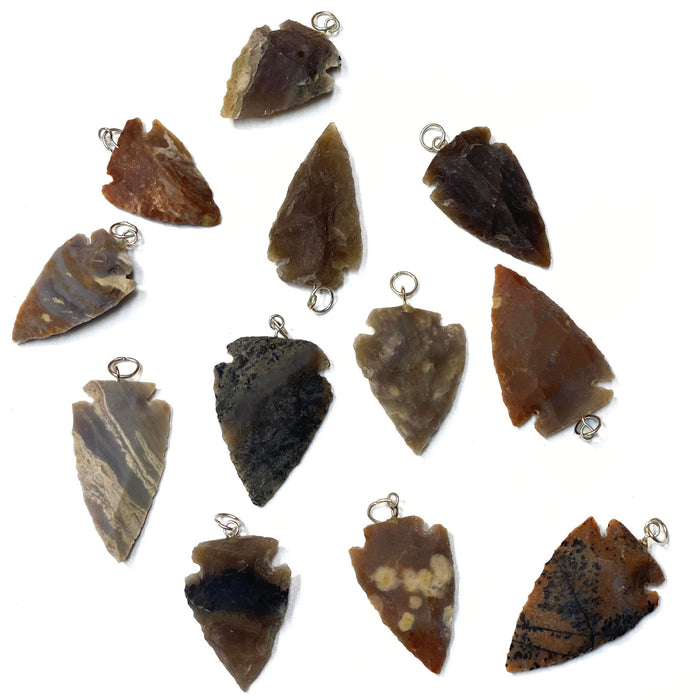 Agate Arrowhead Pendants - Native Jewelry Accessories