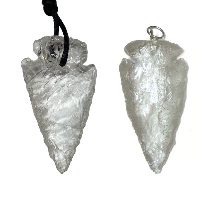 Crystal Arrowhead - Necklace with Adjustable Length Cord or Pendant Only