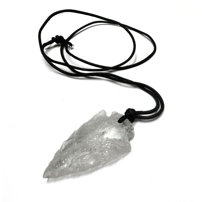 Crystal Arrowhead - Necklace with Adjustable Length Cord or Pendant Only