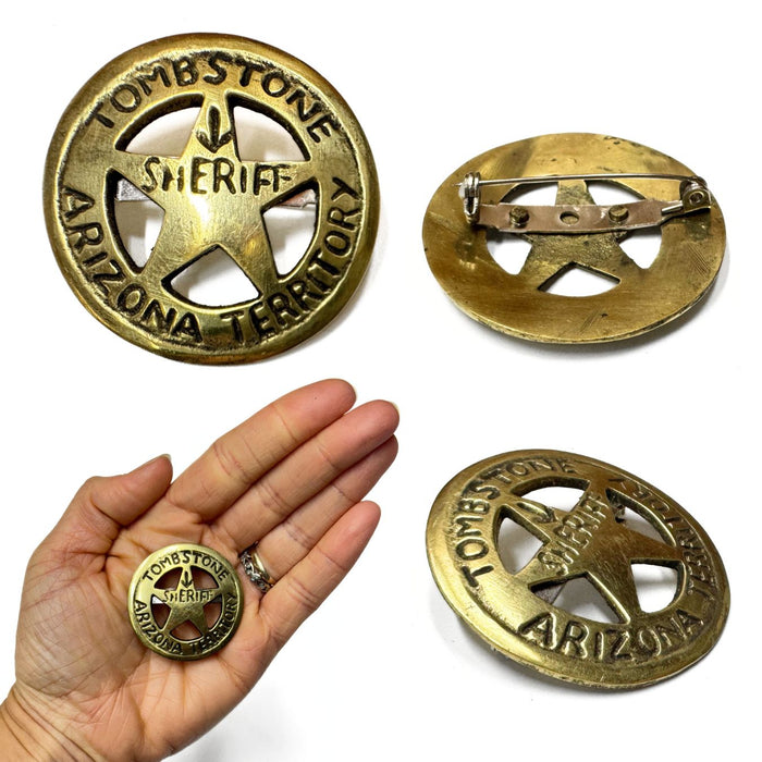 Medium Western Brass Badges