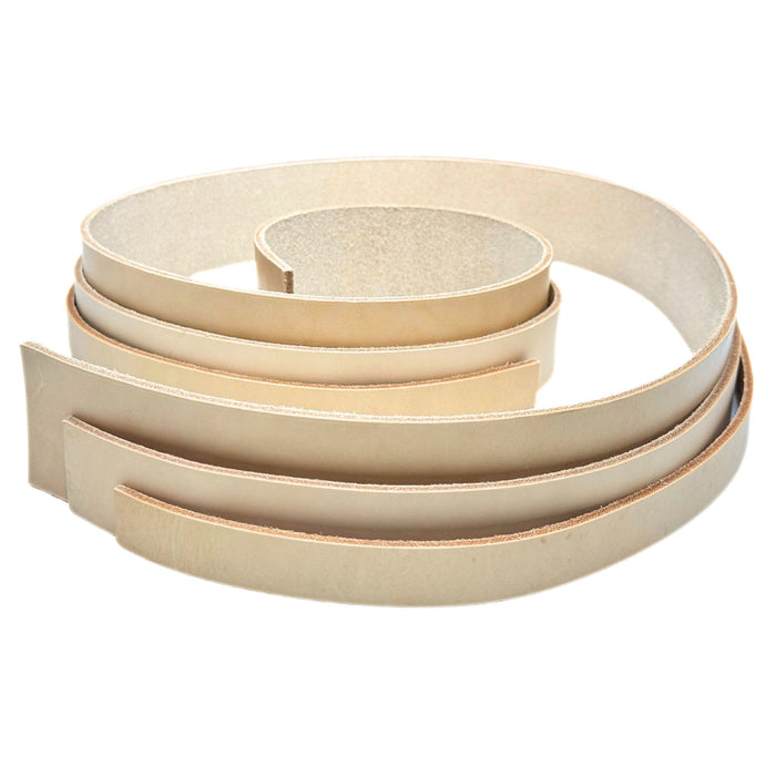 Long Belt Strips - 7-9 oz Cowhide Oak Shoulder Leather Strips