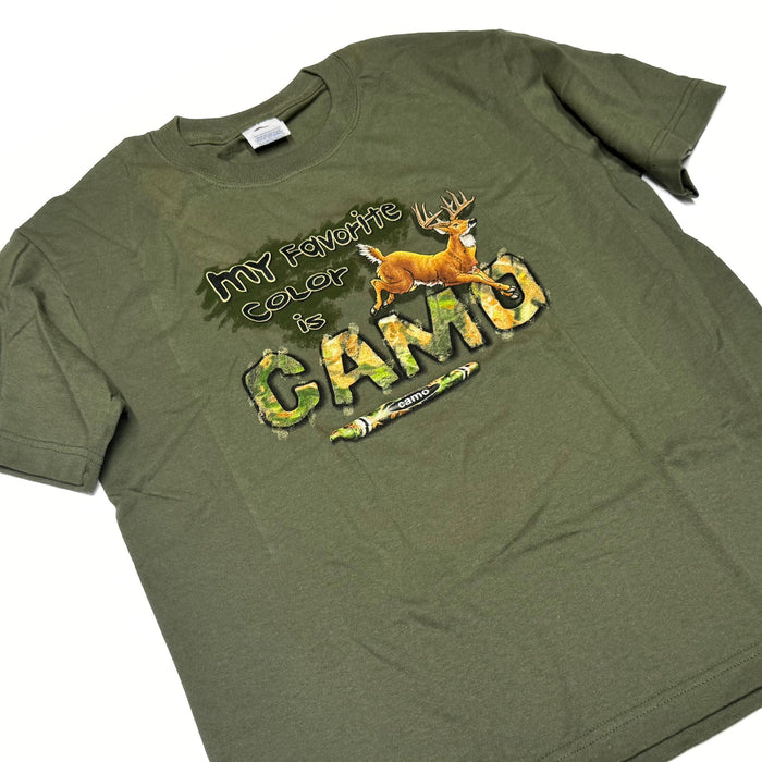 "My Favorite Color Is Camo" Little Hunter T-shirt - Youth L - Youth M - Youth XS