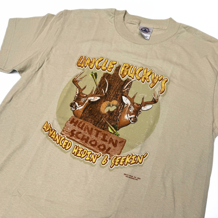 "Uncle Bucky's Huntin' School - Advanced Hidin' & Seekin" Little Hunter T-shirt - Youth L