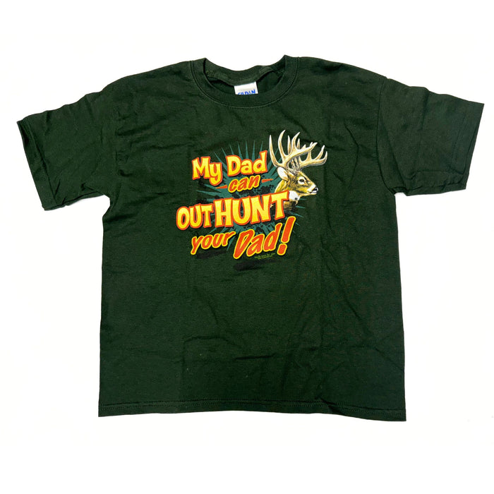 "My Dad Can Out Hunt Your Dad" Little Hunter T-shirt - Youth S