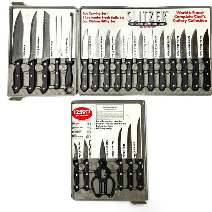 23 Piece Stainless Cutlery Set - Professional German Style Kitchen Knife Set