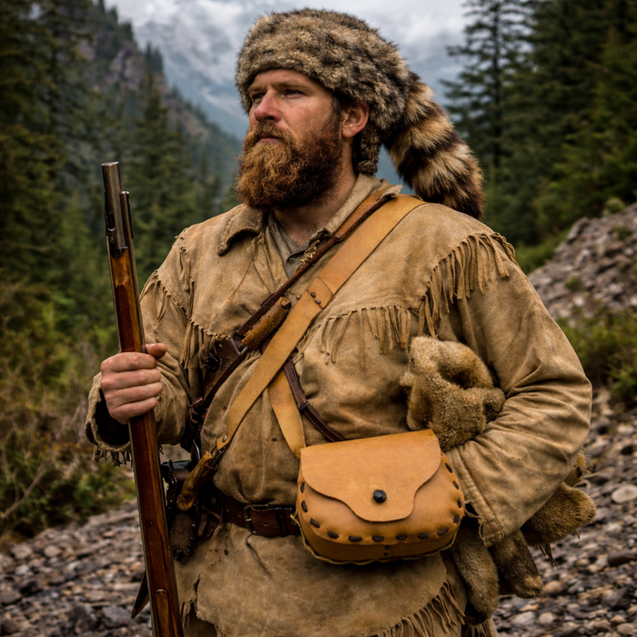 Make Your Own Leather Possible Bag Kit - DIY Rustic Cross Body Satchel - Mountain Man Wilderness Muzzleloader Pouch - Shooting Bag Craft
