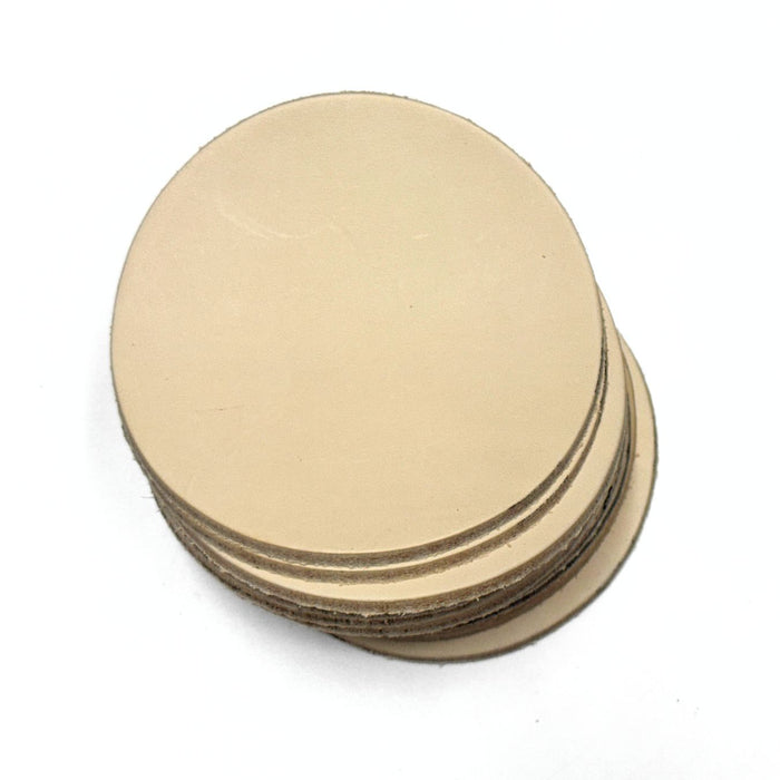 Genuine Leather Coasters - 7-9 oz Oak Leather - Can Be Personalized