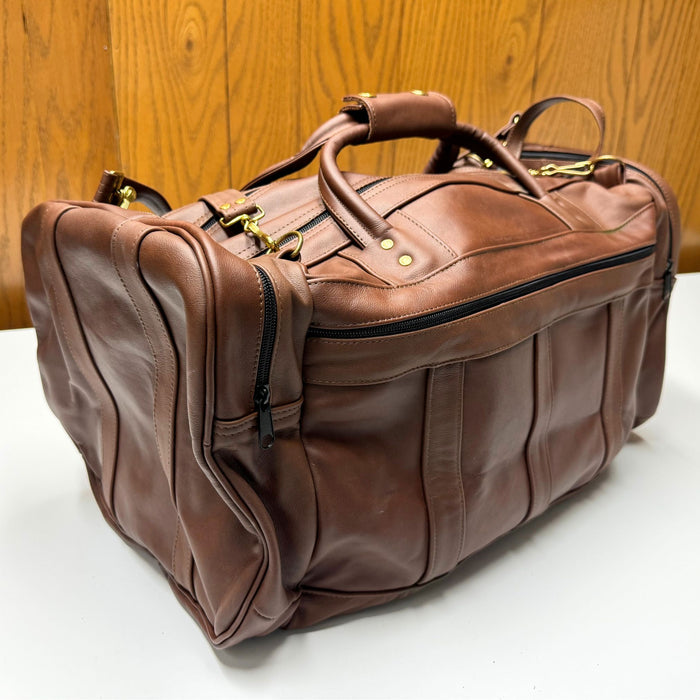 Leather Duffle Bag - Zipper Travel Tote - Weekend Bag for Men & Women ...