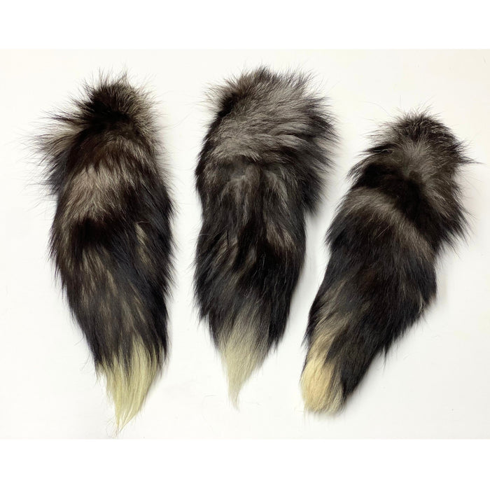 Authentic Large Silver Fox Tail - Genuine Fur Tail for Crafts and Costumes