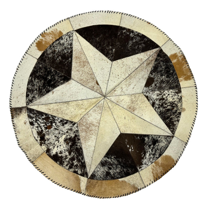 Hair on cowhide Accent Rug 5' Diameter