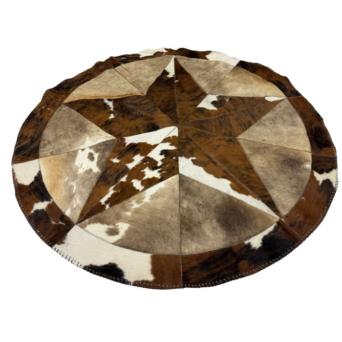 Hair on cowhide Accent Rug 5' Diameter