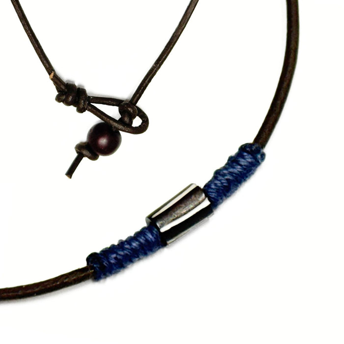 6 Pack Leather & Bone Bead Necklaces