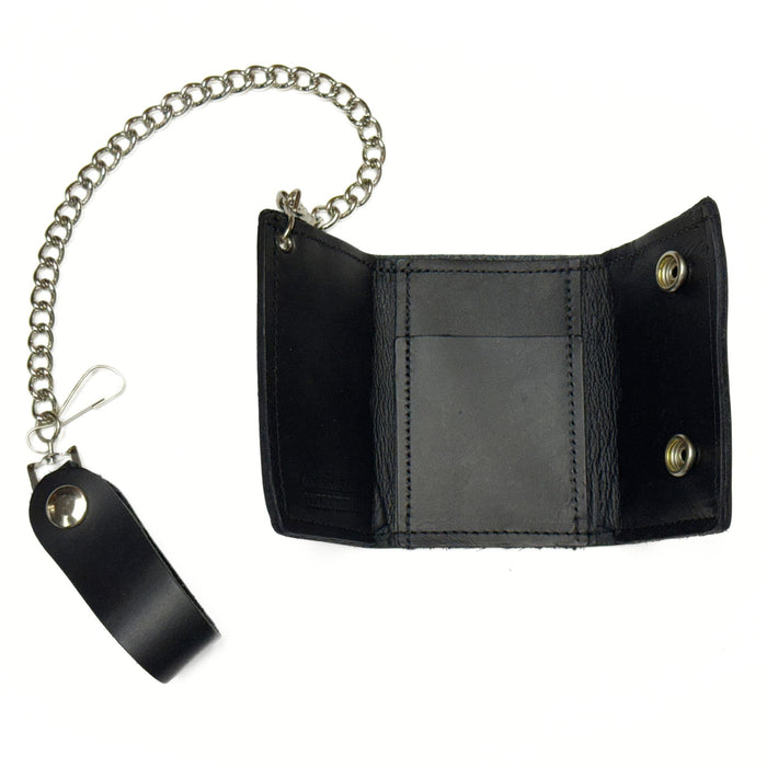 Trifold Trucker Wallet with Chain