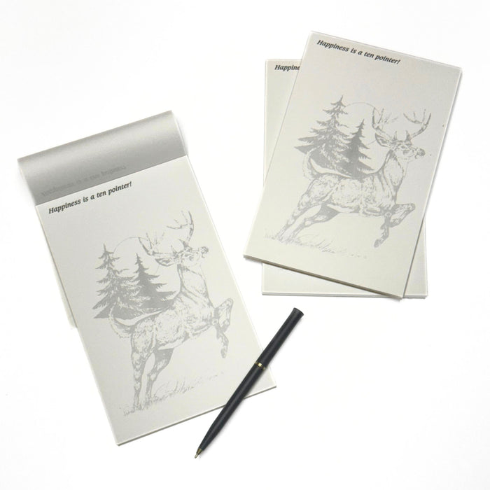 Ten Pointer Buck Whitetail Deer Memo Pads - 3 Pack of Notepads