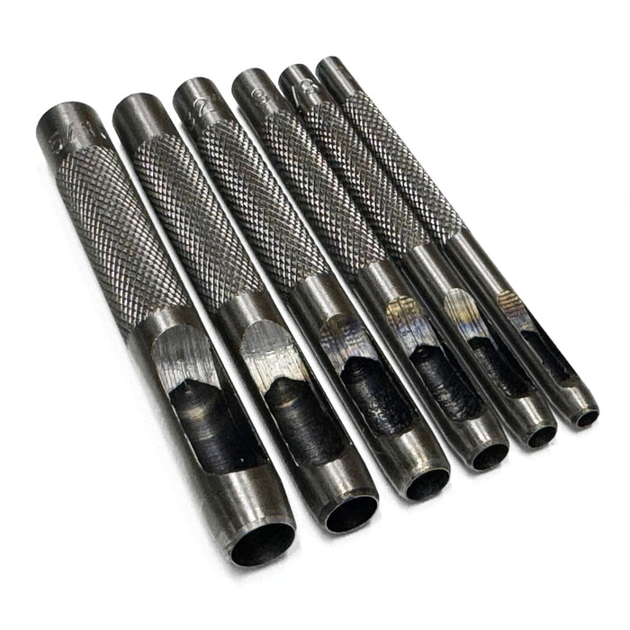 High Carbon Steel Drive Punch 6 Piece Leather Craft Tool Set