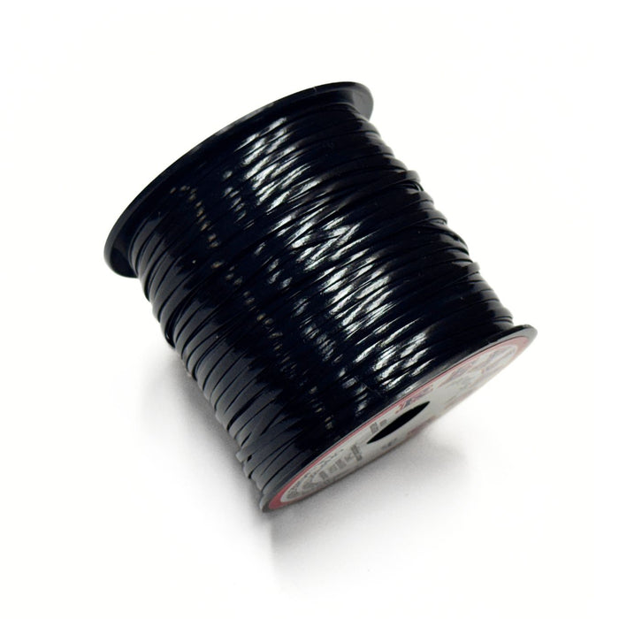 Vinyl Lace Cord Spools - Black - Brown - 100 Yards x 3/32" (3 pack) - 2500 Yards x 3/32"