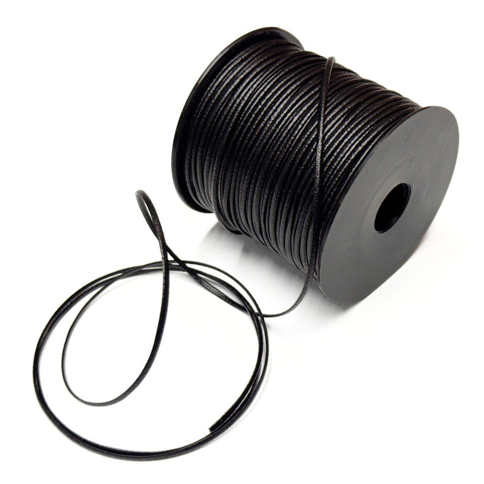 Super Strong Leather Grained Lace Spool - Black - Brown - 100 Yards x 3/32"