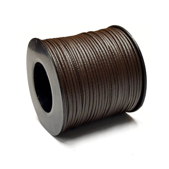 Super Strong Leather Grained Lace Spool - Black - Brown - 100 Yards x 3/32"
