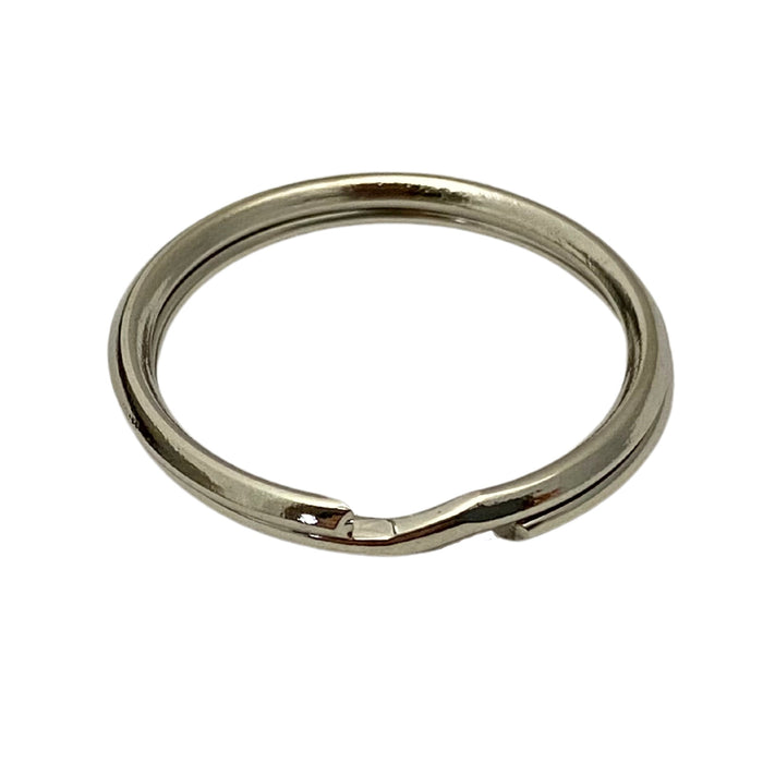 1" Nickel Finish Split Rings - 100 Pack of Key Rings