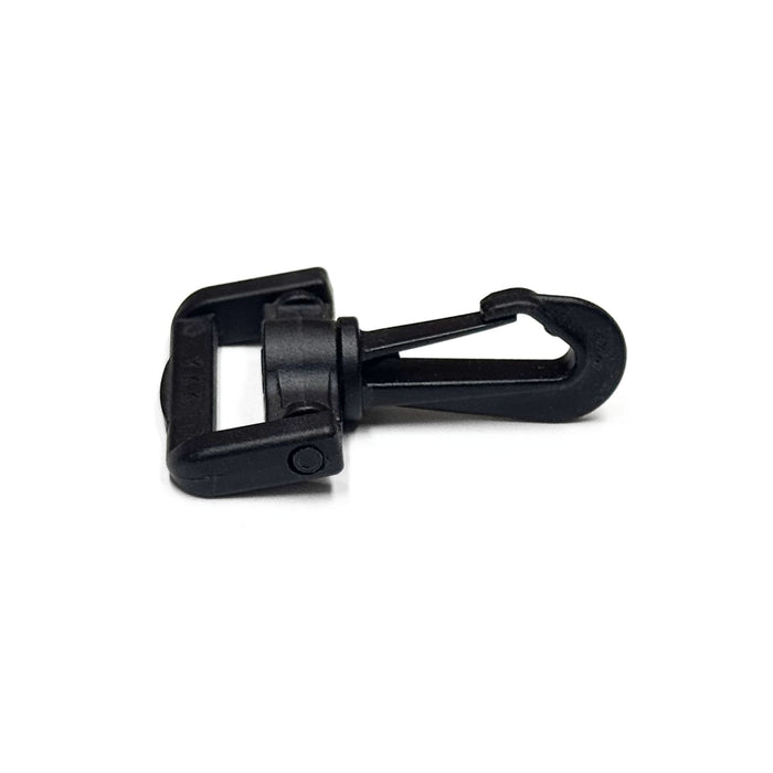 1" Snap Hook Slot - Black Nylon Hardware - 100 Pack