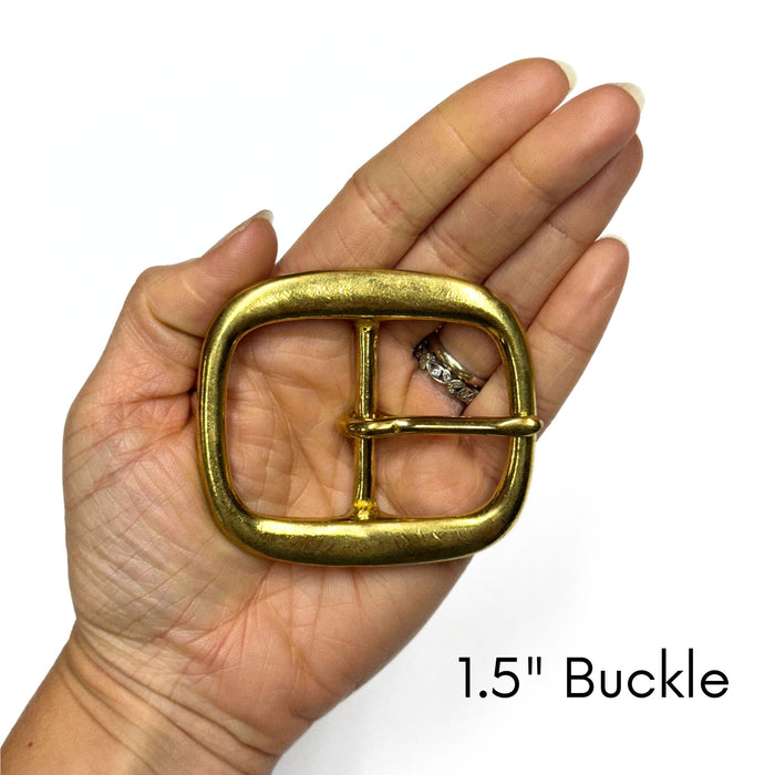 4 Pack Solid Brass Mechanical Belt Buckles - 1" - 1.25" - 1.5"