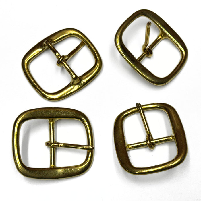 4 Pack Solid Brass Mechanical Belt Buckles - 1" - 1.25" - 1.5"