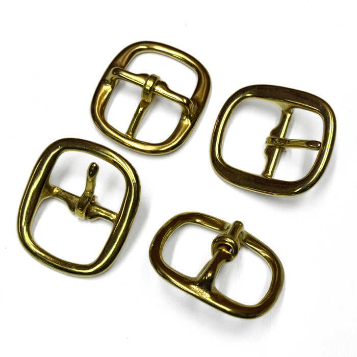 4 Pack Solid Brass Mechanical Belt Buckles - 1" - 1.25" - 1.5"