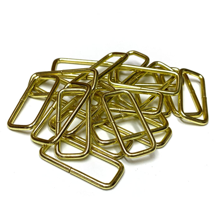 Steel Rectangle Rings - 0.5" x 1.5" - 12 Pack