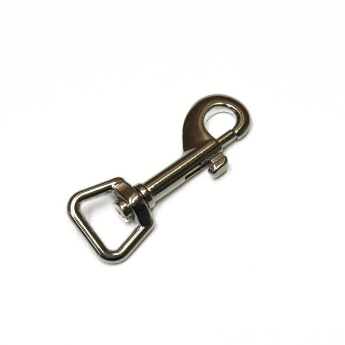 Nickel Die Cast Snap - Swivel Snap Hook Square Ring - 5/8" x 2.5"